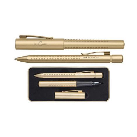 Zestaw Prezentowy Faber-Castell Grip 2011 Edycja Limitowana Pióro + Długopis Złote - 2